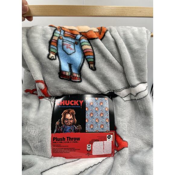 NEW Chucky Halloween Plush Throw Blanket Rare-Fast Shipping!!! - Picture 4 of 10